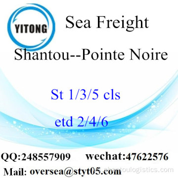 Consolidación de LCL de Shantou Port a Pointe Noire